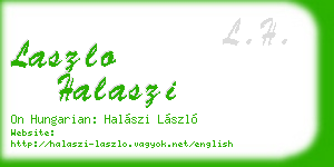 laszlo halaszi business card