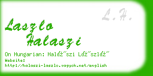 laszlo halaszi business card